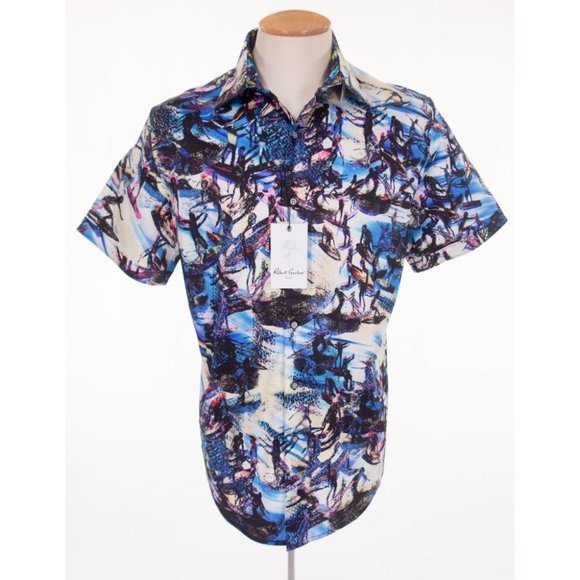 ROBERT GRAHAM New Point Break Short Sleeve In Mult - Picture 7 of 10